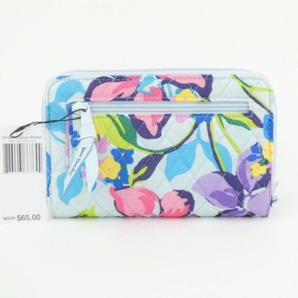 Vera Bradley Marian Floral RFID Turnlock Wallet NWT - Picture 2 of 3